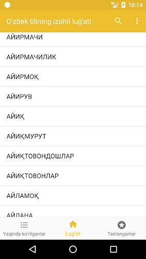O'zbek tilining izohli lug'ati